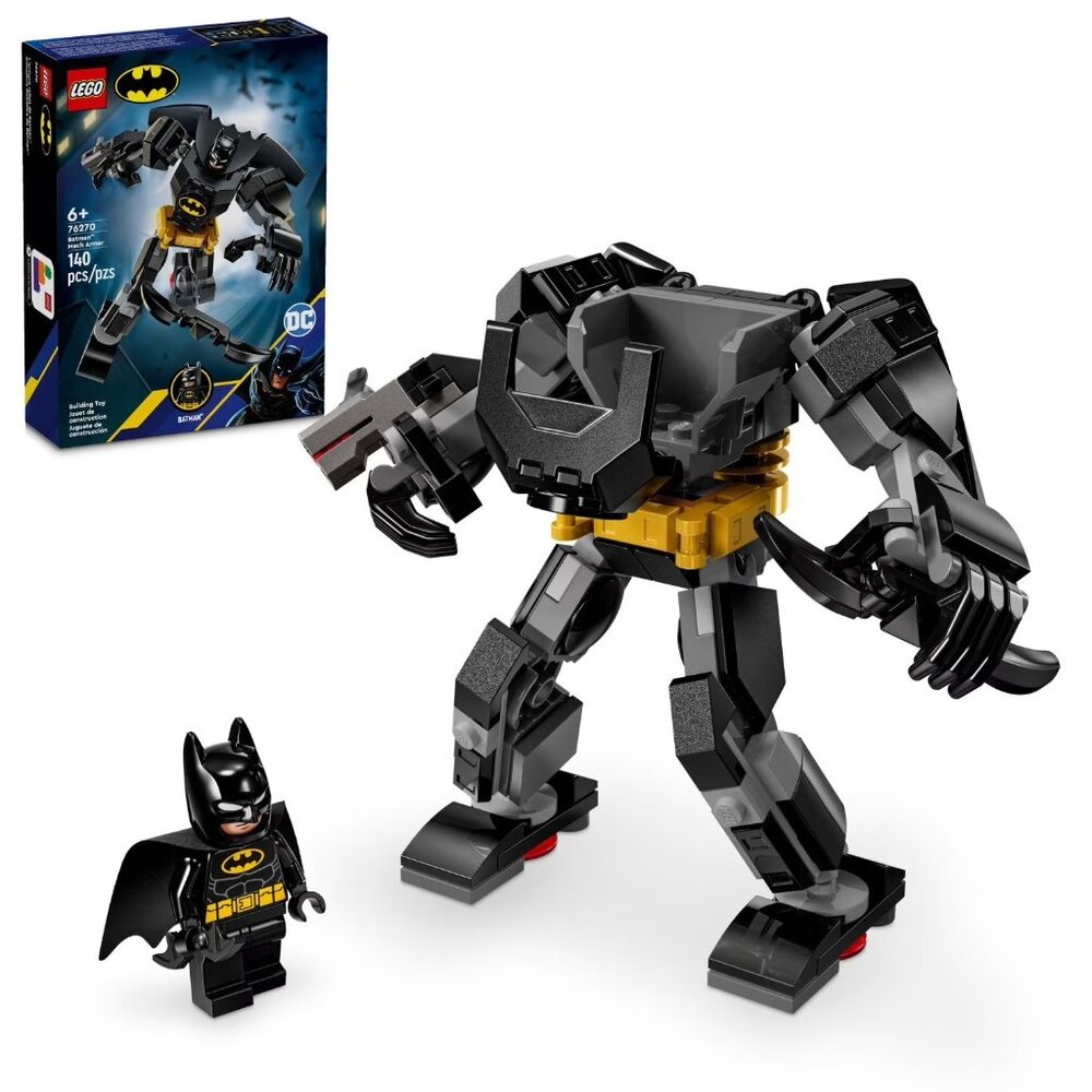 LEGO DC Batman: Batman Mech Armor Suit, Super Hero Toy with Batman Minifigure
